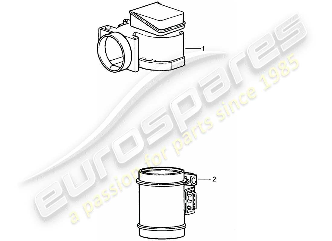 Porsche Replacement catalogue (2012) MASS AIR FLOW SENSOR Part Diagram