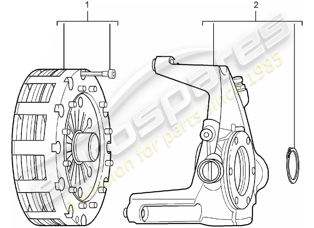 Porsche Replacement catalogue (2012) clutch Part Diagram
