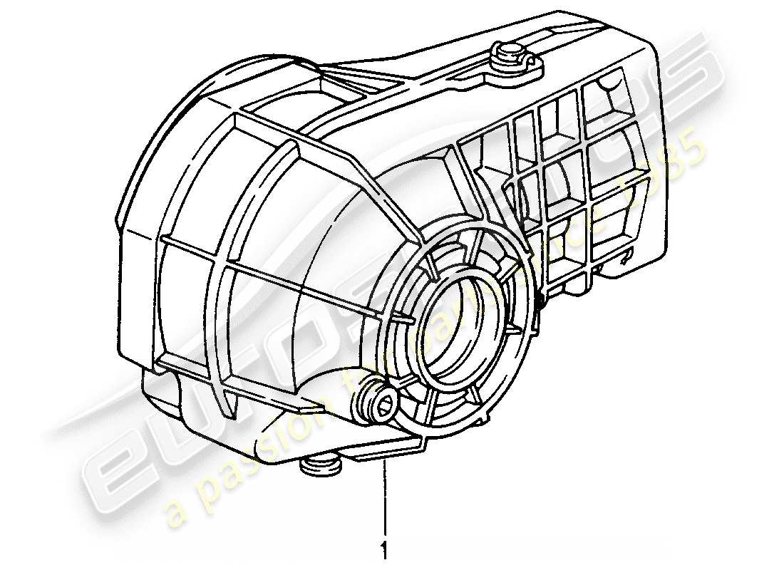 Porsche Replacement catalogue (2012) front axle differential Part Diagram