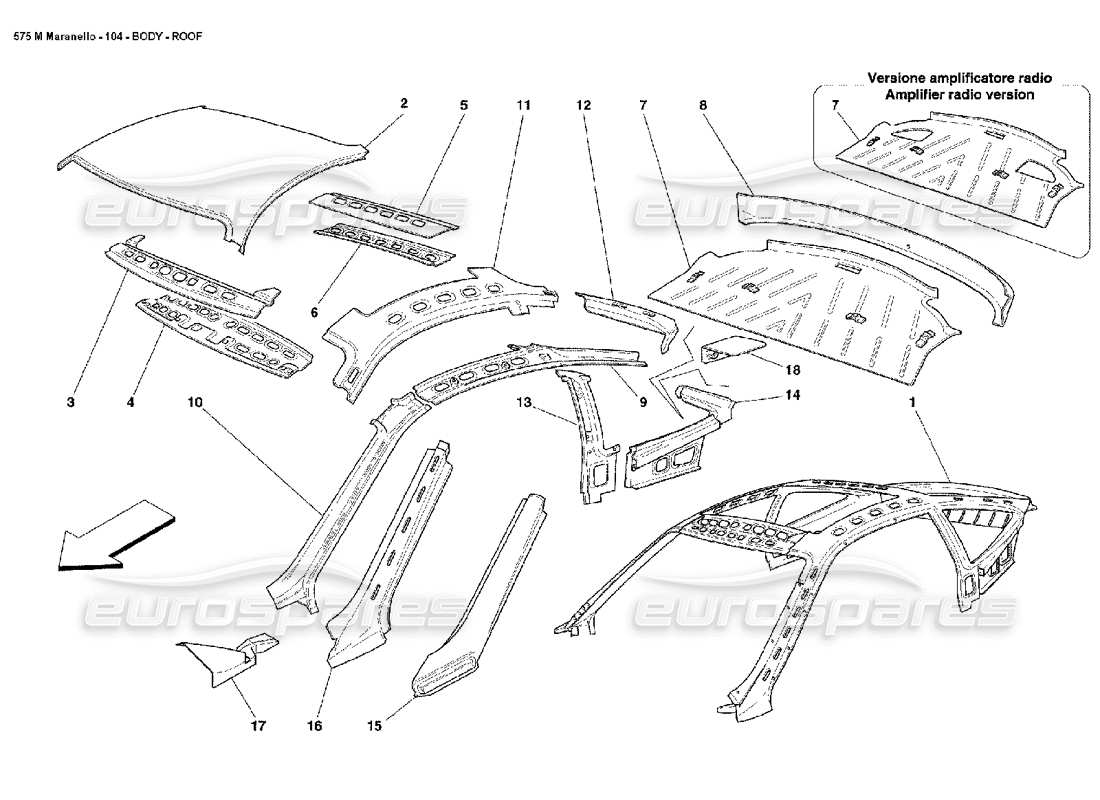 Part diagram containing part number 64550600