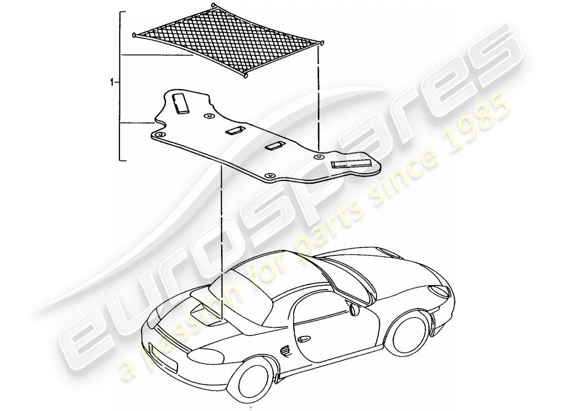 Porsche Tequipment catalogue (1986) CARGO NET Part Diagram