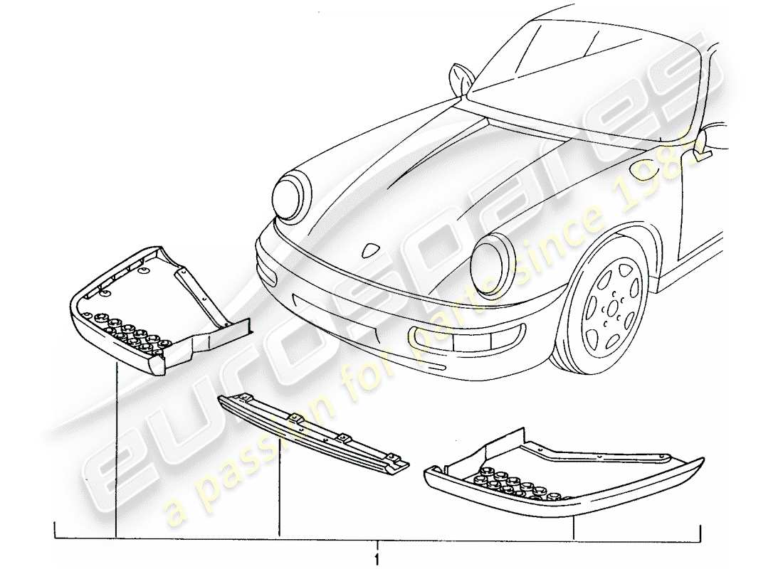Porsche Tequipment catalogue (1996) FRONT SPOILER Part Diagram