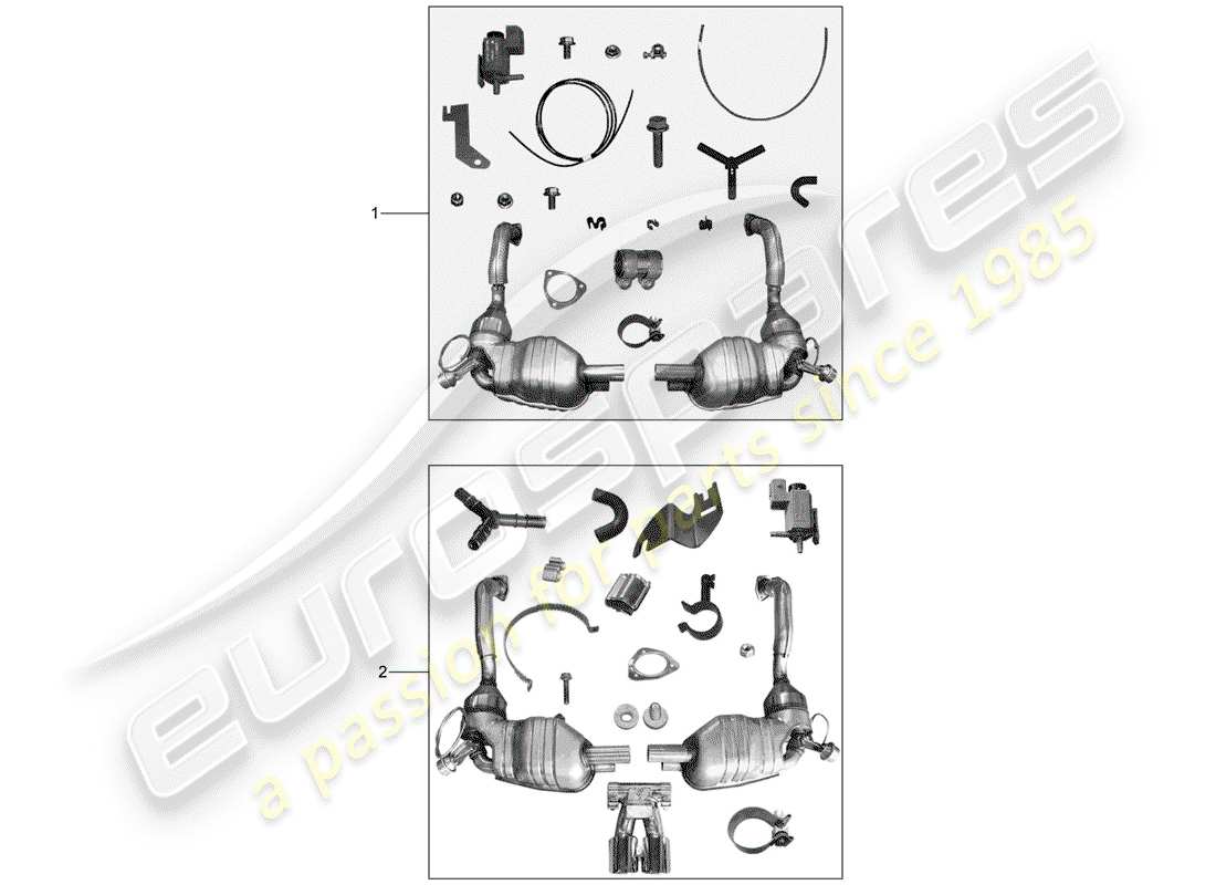 Porsche Tequipment catalogue (1998) Exhaust System Part Diagram