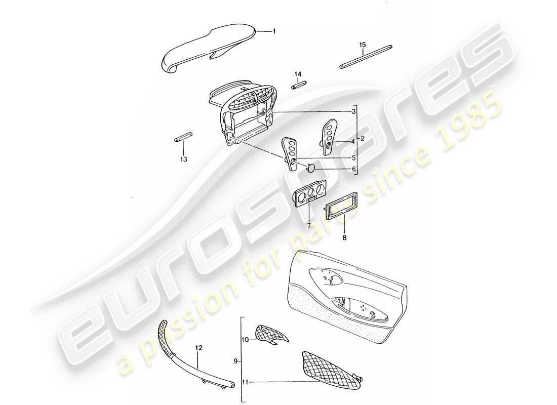 Porsche Tequipment catalogue (1998) INSTRUMENT BOX Part Diagram