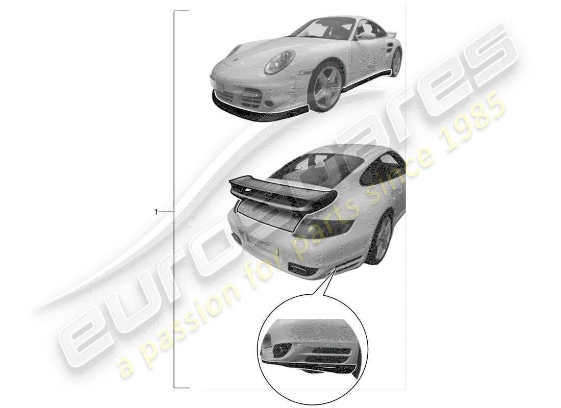 Porsche Tequipment catalogue (1998) aerokit Part Diagram