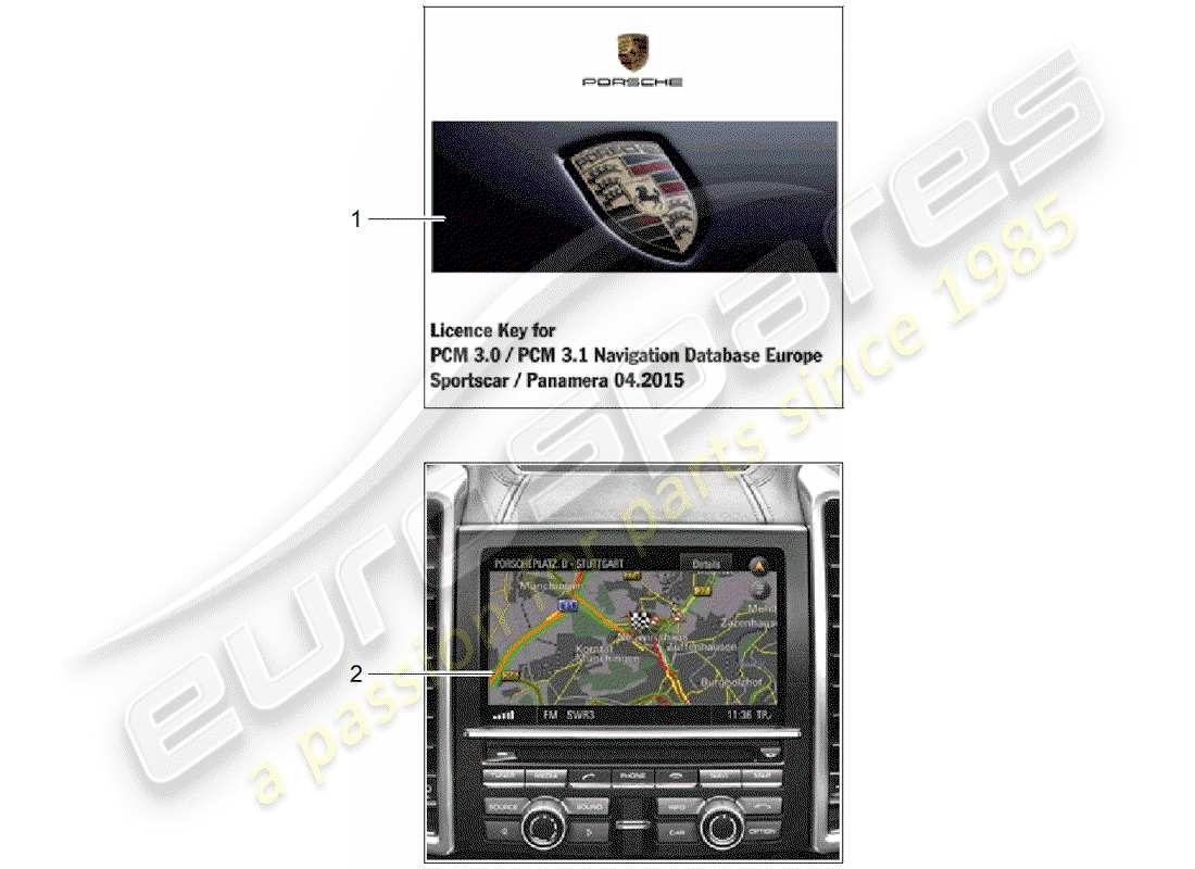 Porsche Tequipment Panamera (2010) software Part Diagram