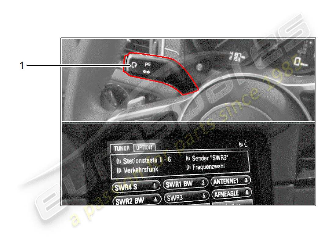 Porsche Tequipment Panamera (2010) LANGUAGE SELECTION Part Diagram