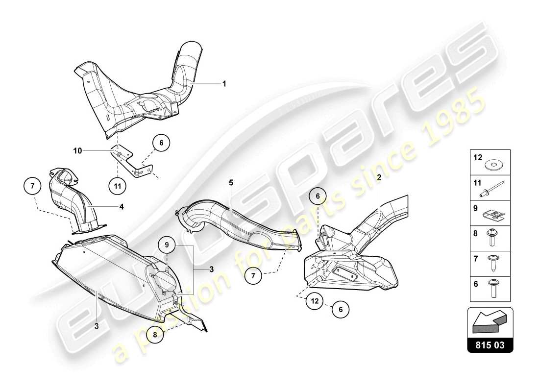 Lamborghini LP720-4 Coupe 50 (2014) AIR DUCT CARDBOARD Parts Diagram