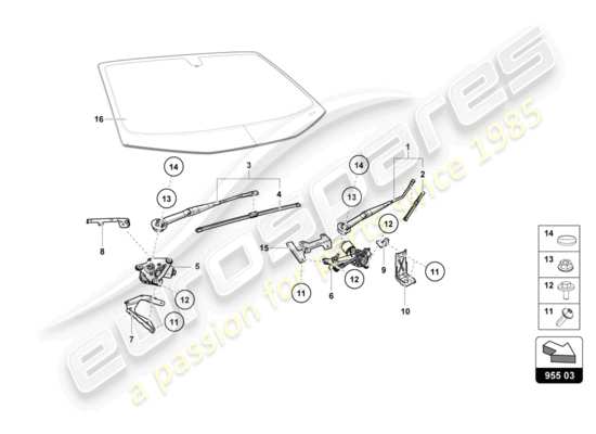 a part diagram from the Lamborghini LP610-4 COUPE (2016) parts catalogue