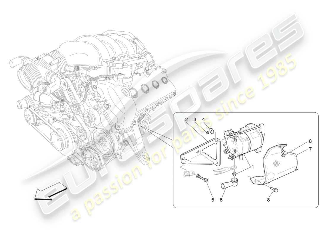 Maserati GranTurismo (2012) electronic control: engine ignition Part Diagram