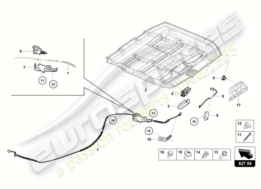Lamborghini LP610-4 SPYDER (2018) REAR LID Part Diagram