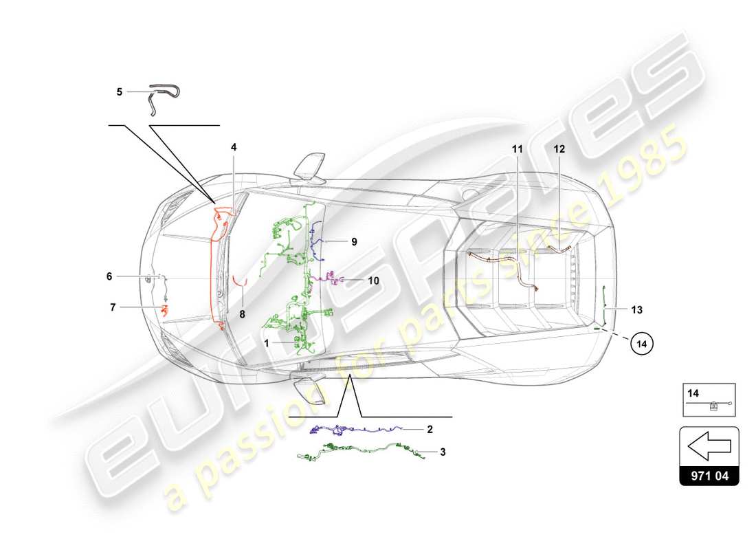 Lamborghini LP610-4 SPYDER (2018) WIRING Part Diagram