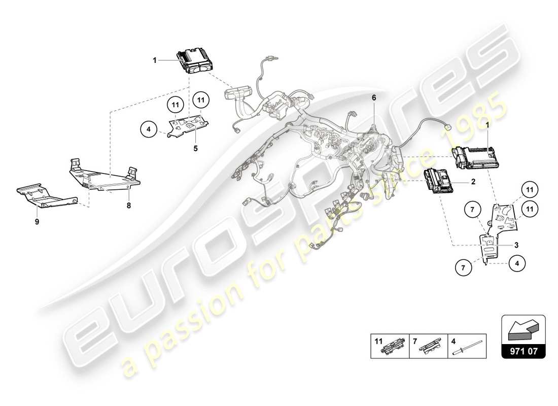 Lamborghini LP610-4 SPYDER (2018) ENGINE CONTROL UNIT Part Diagram