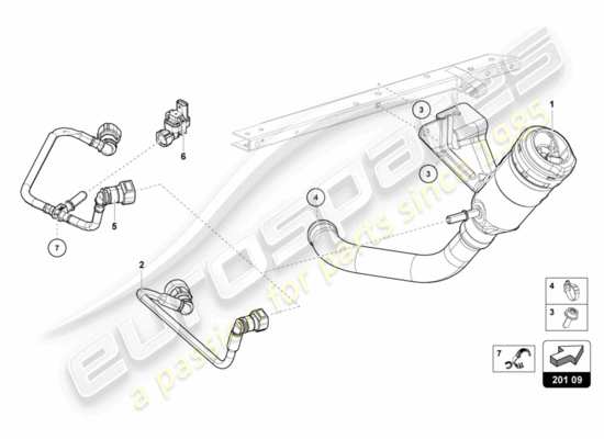 a part diagram from the Lamborghini PERFORMANTE SPYDER (2019) parts catalogue