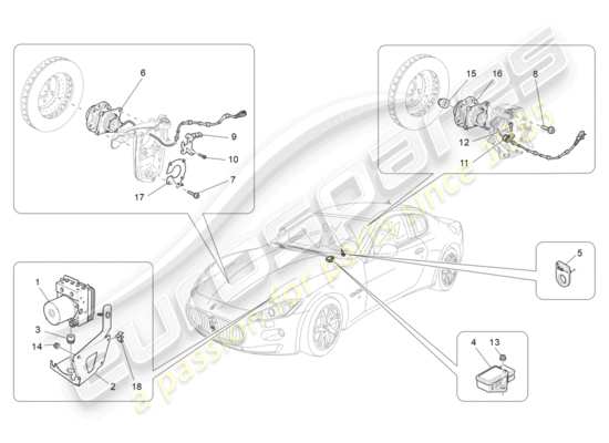 a part diagram from the Maserati GRANTURISMO S (2013) parts catalogue