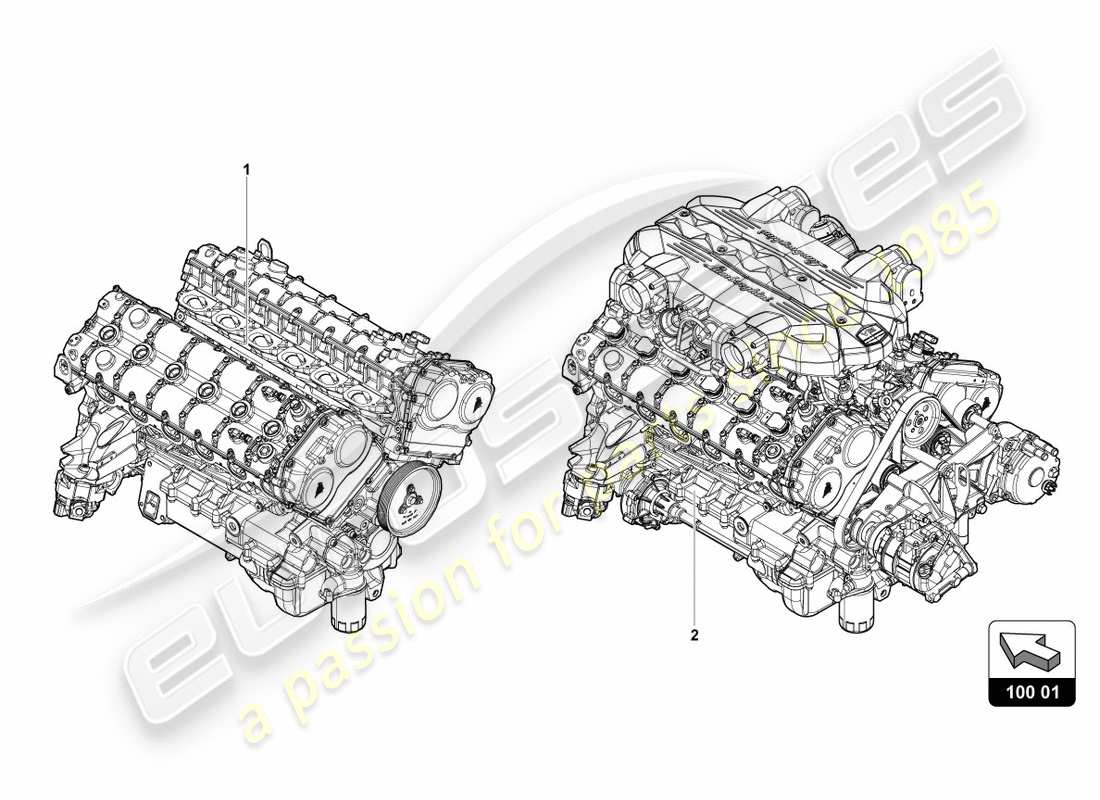Lamborghini Centenario Coupe (2017) engine Part Diagram