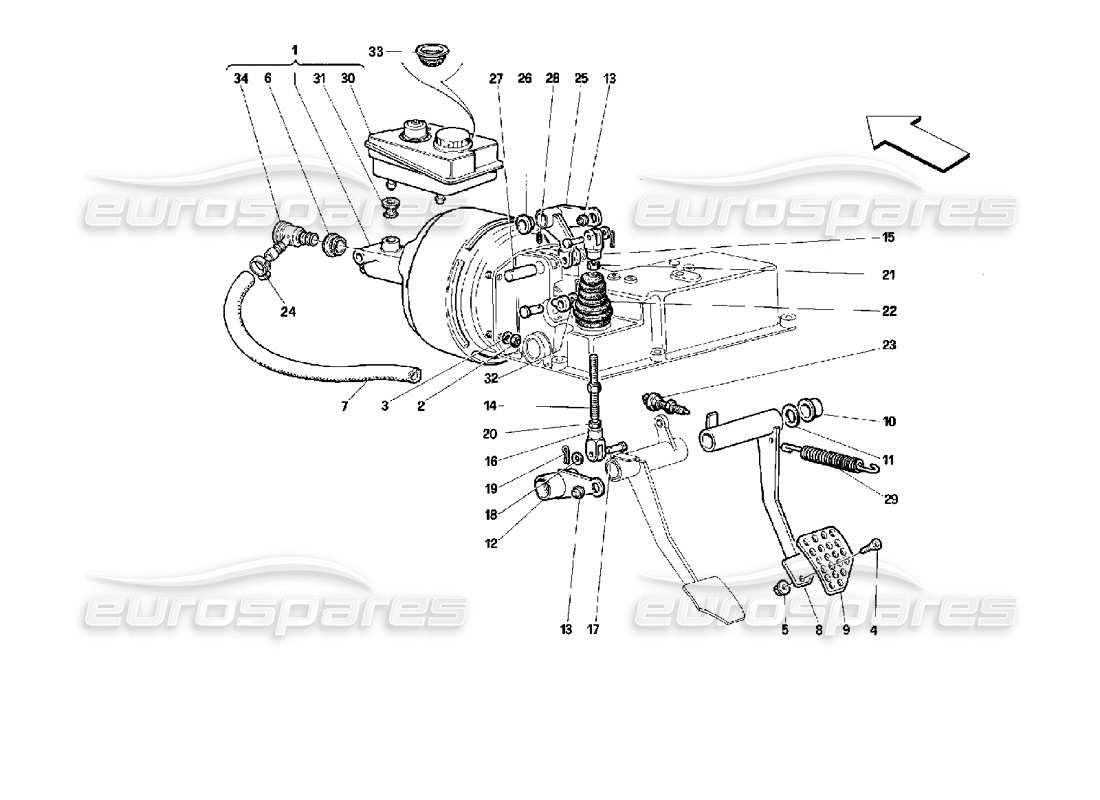 Ferrari 512 M Brake Hydraulic System -Not for GD- Parts Diagram