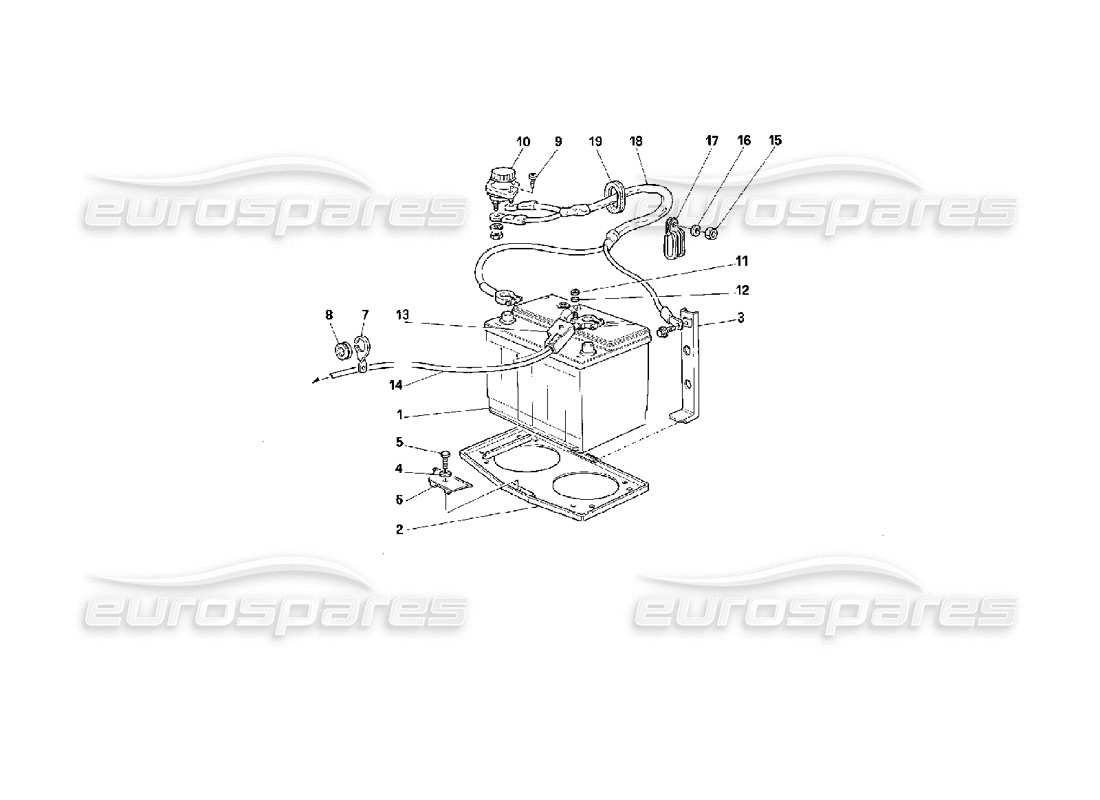 Ferrari 512 M Battery Parts Diagram