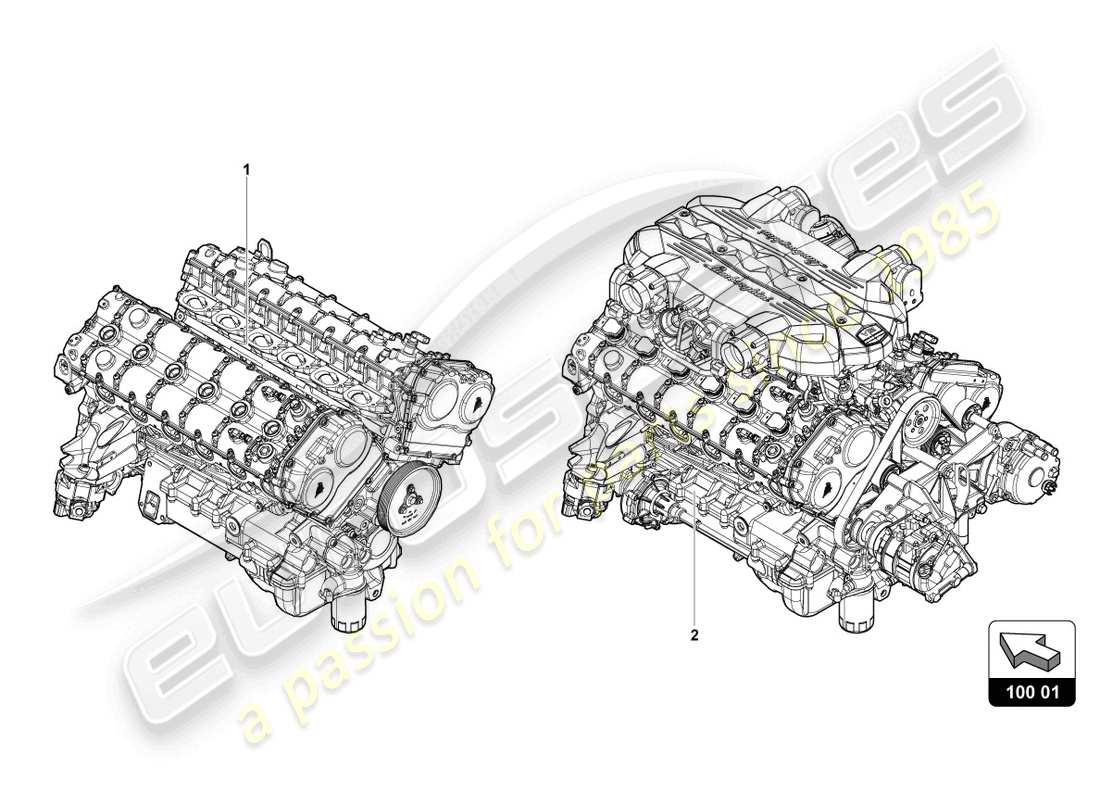 Lamborghini LP700-4 COUPE (2014) engine Part Diagram