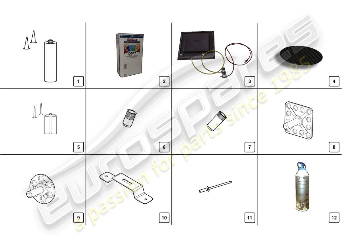 Lamborghini LP700-4 COUPE (2014) REPAIR SET Part Diagram