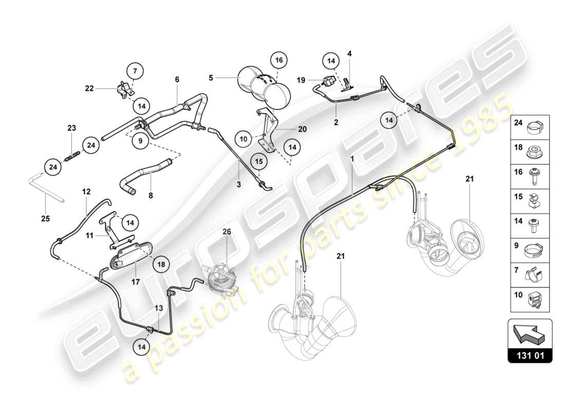 Lamborghini LP720-4 Roadster 50 (2015) VACUUM SYSTEM Part Diagram