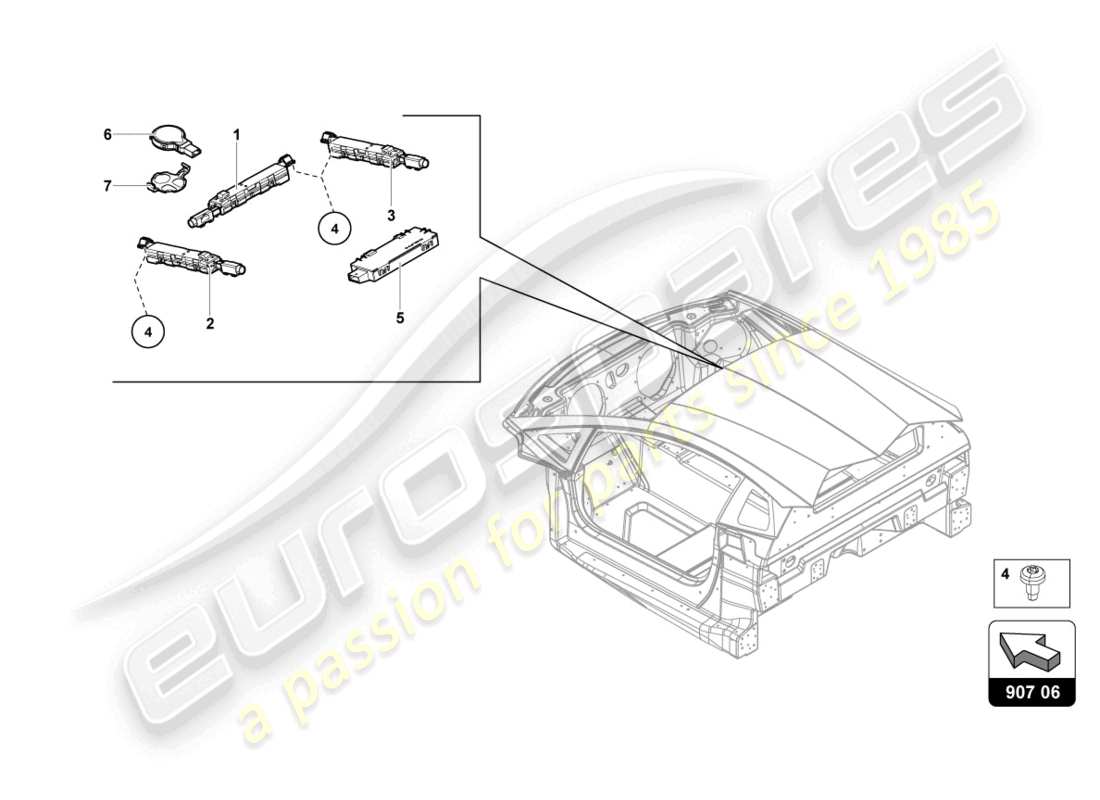 Lamborghini LP720-4 Roadster 50 (2015) aerial Part Diagram