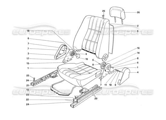 a part diagram from the Ferrari 328 parts catalogue