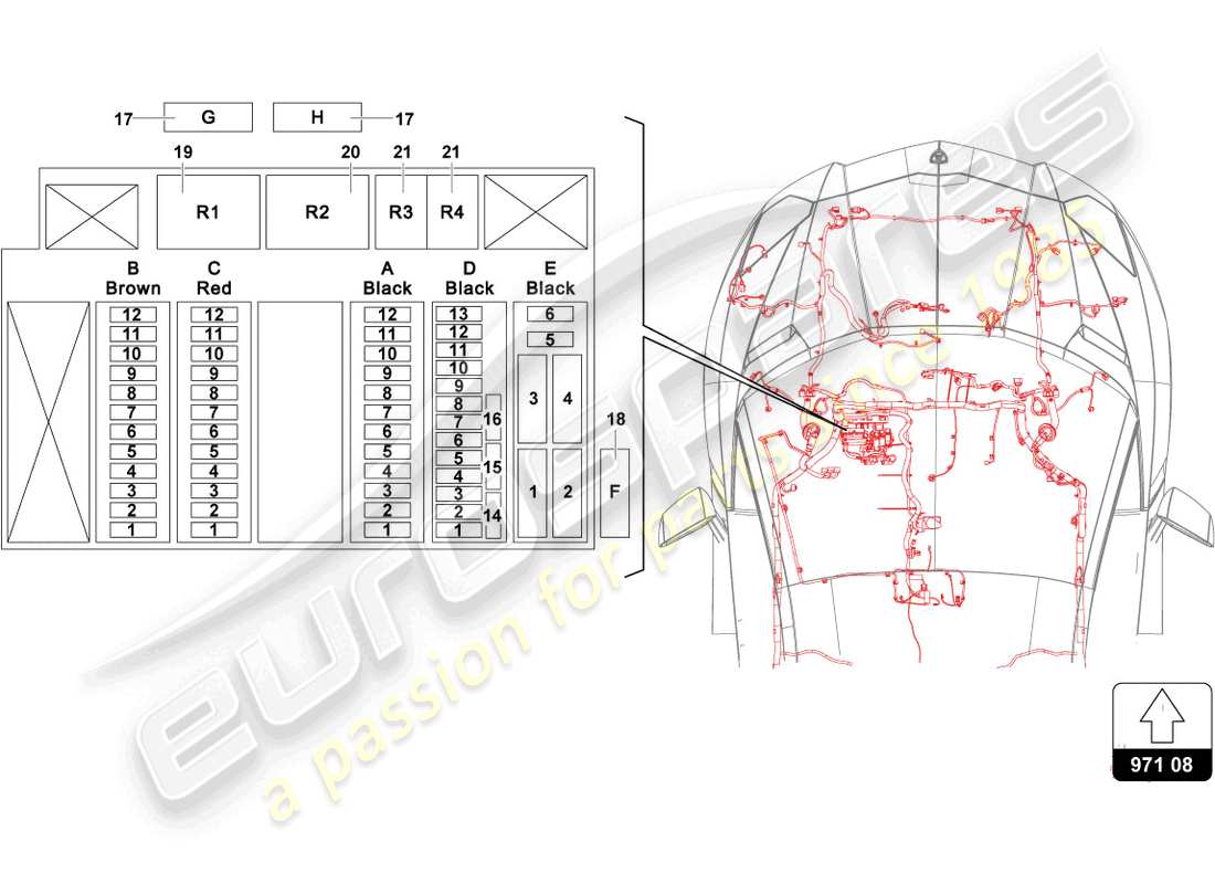 Lamborghini Sian (2021) electrical system Part Diagram