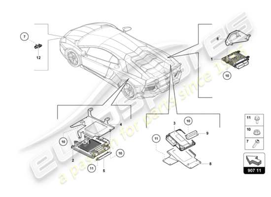 a part diagram from the Lamborghini LP770-4 SVJ Coupe (2021) parts catalogue