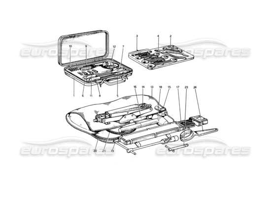 a part diagram from the Ferrari 365 GT4 Berlinetta Boxer parts catalogue