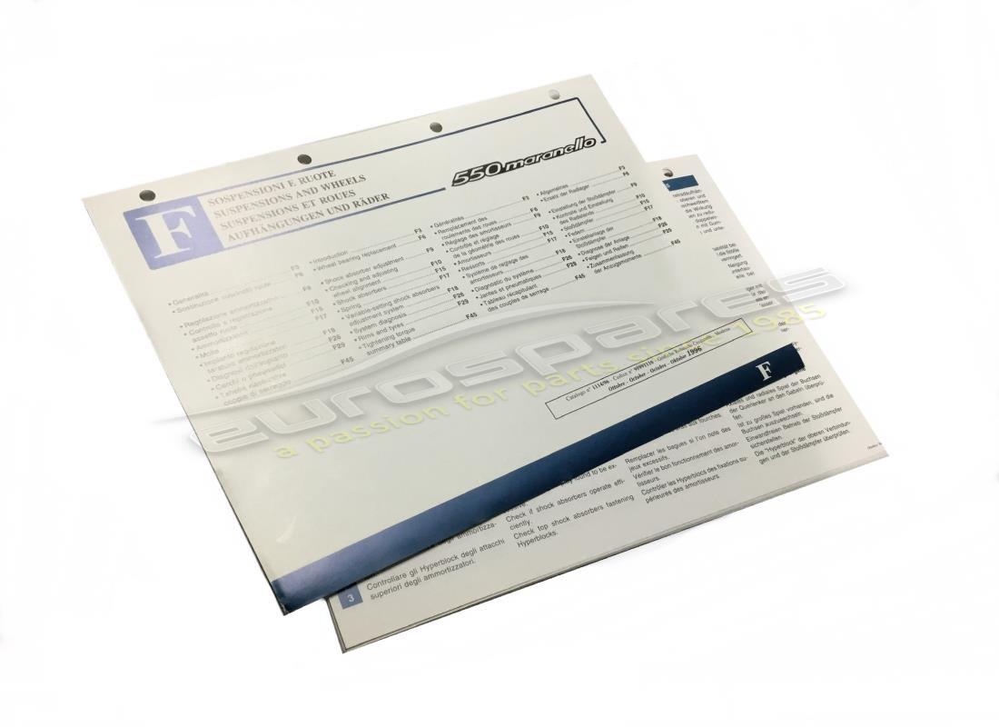 NEW Ferrari WORKSHOP MANUAL 'F' 550 MARANELLO. PART NUMBER 95991110 (1)