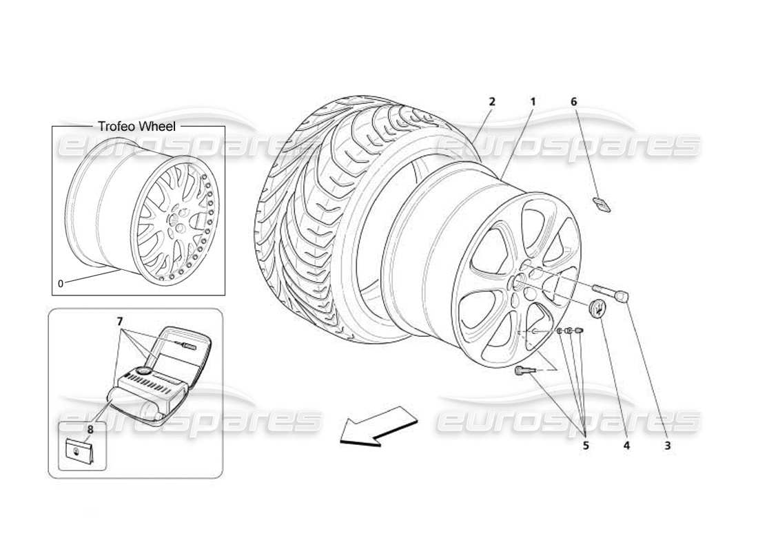 a part diagram from the maserati 4200 coupe (2005) parts catalogue