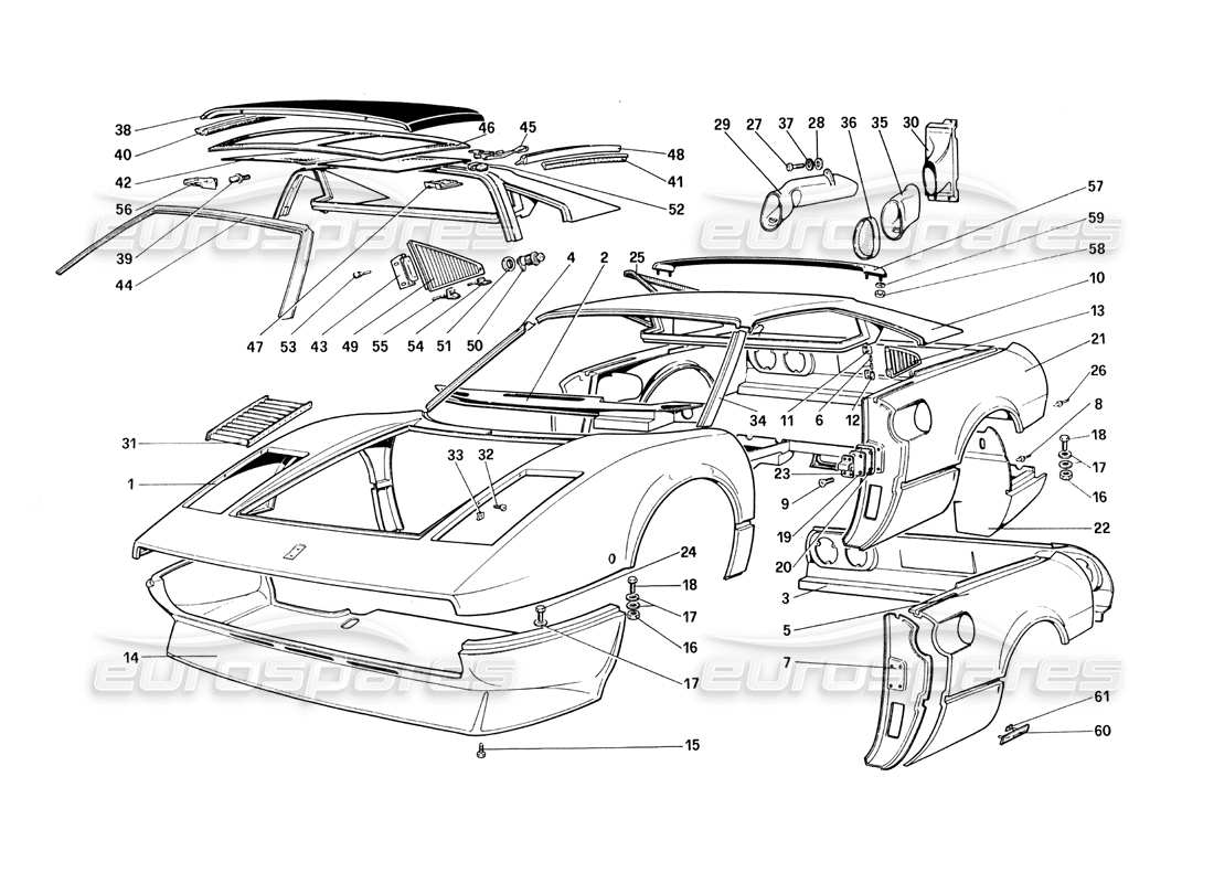 part diagram containing part number 61147600