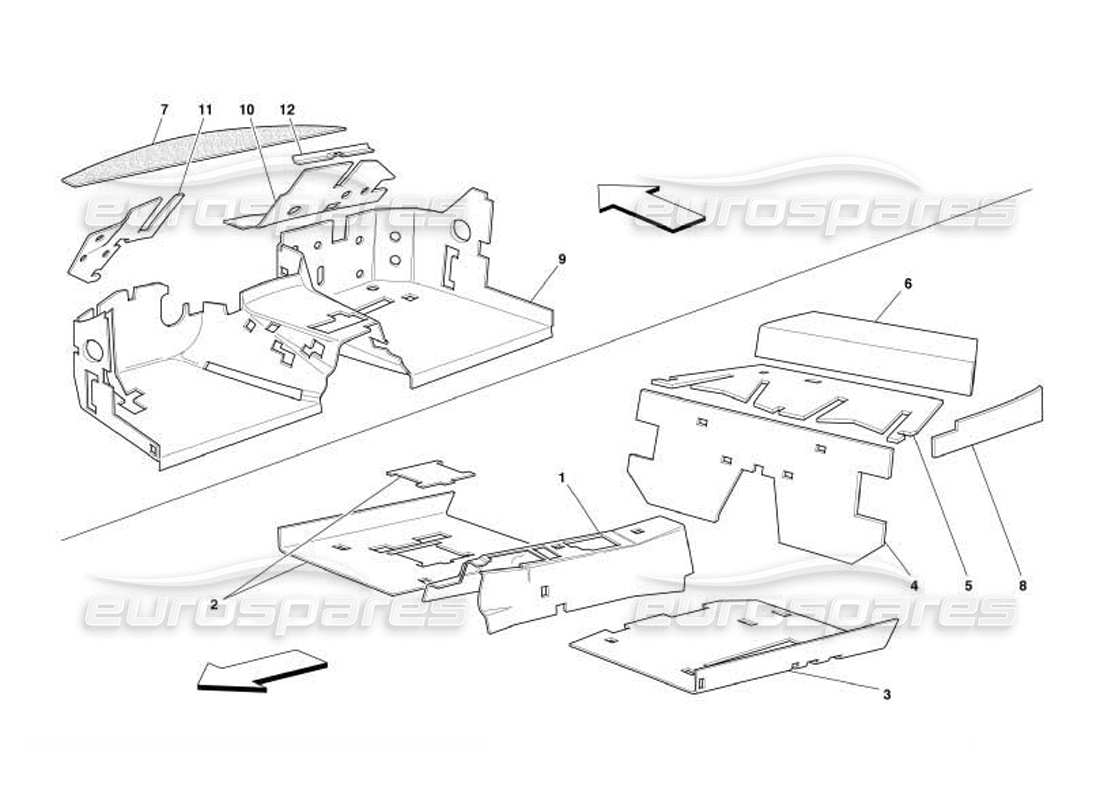 a part diagram from the ferrari 550 barchetta parts catalogue