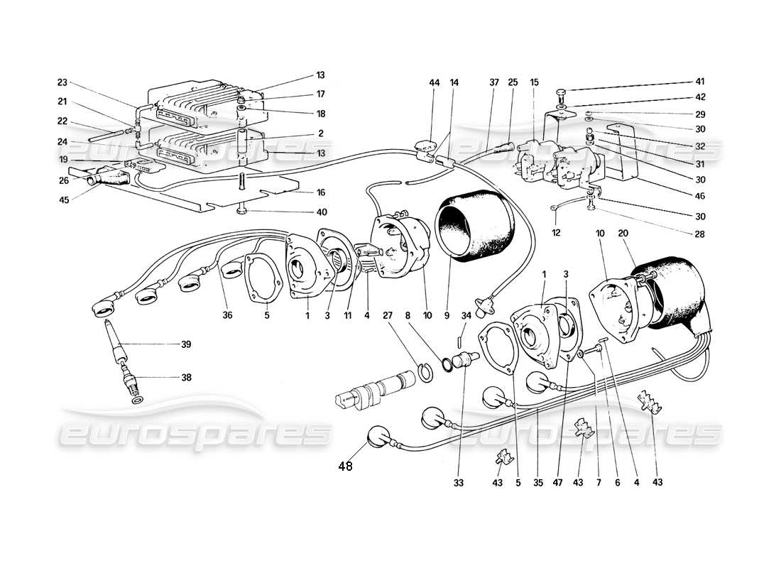 a part diagram from the ferrari 308 parts catalogue
