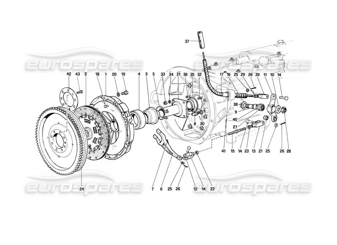 a part diagram from the Ferrari 400i (1983 Mechanical) parts catalogue