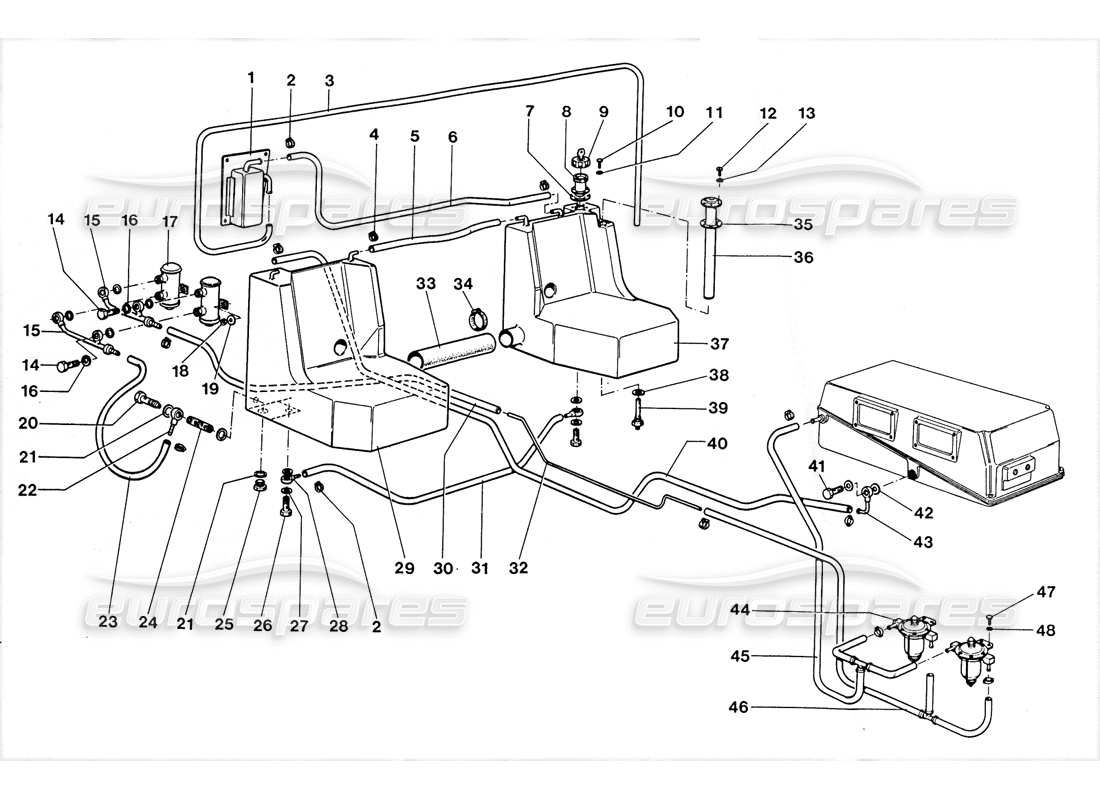 a part diagram from the lamborghini lm002 parts catalogue