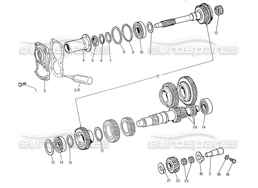 a part diagram from the maserati biturbo (1983-1995) parts catalogue