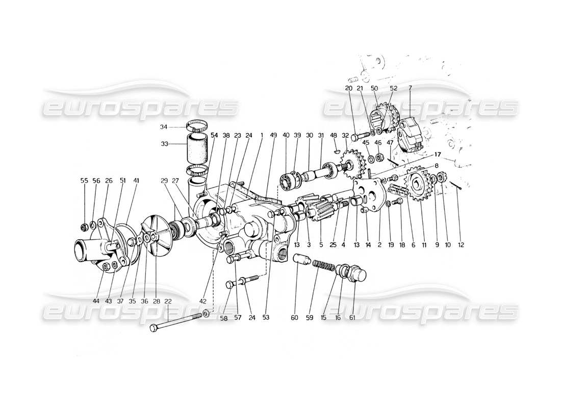 a part diagram from the ferrari 400 gt (mechanical) parts catalogue