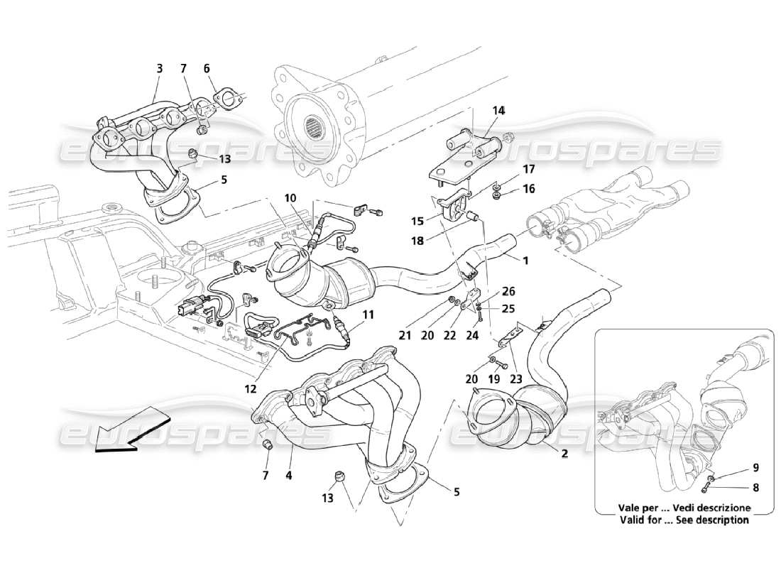 a part diagram from the Maserati QTP. (2006) 4.2 parts catalogue