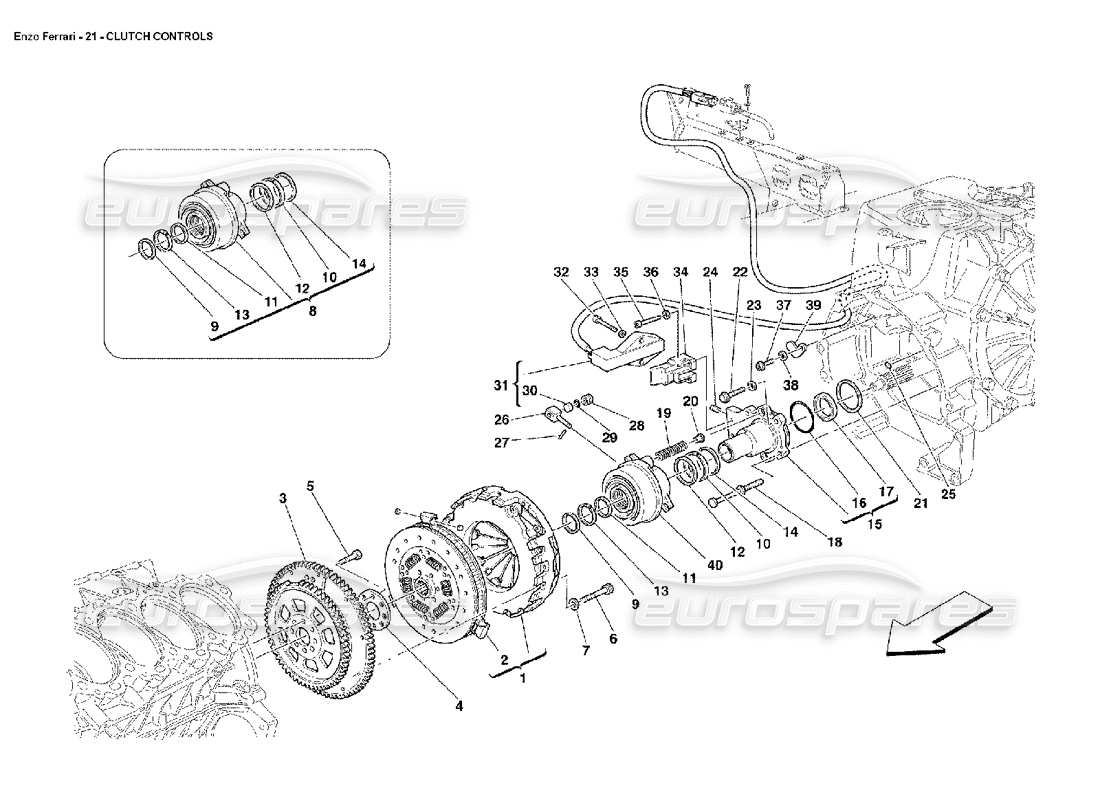 a part diagram from the ferrari enzo parts catalogue