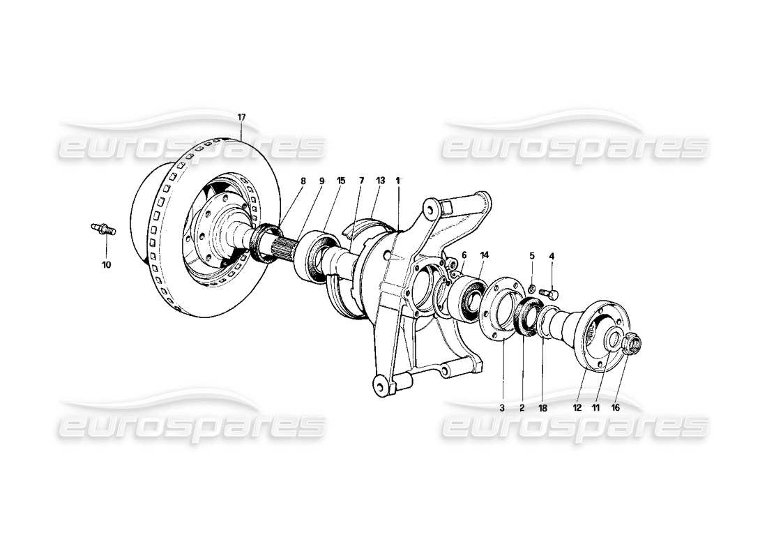 a part diagram from the Ferrari 400i (1983 Mechanical) parts catalogue