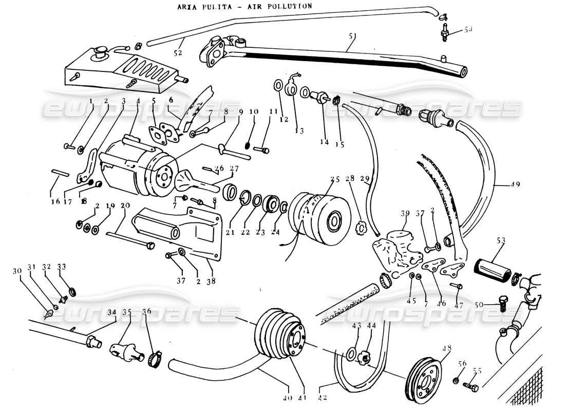 lamborghini espada air pollution pumps (usa) part diagram