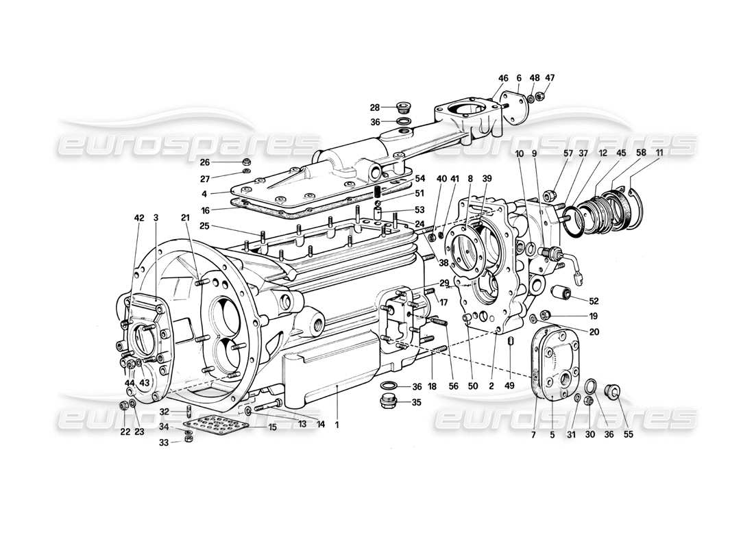 ferrari 412 (mechanical) gearbox- 412 m. part diagram