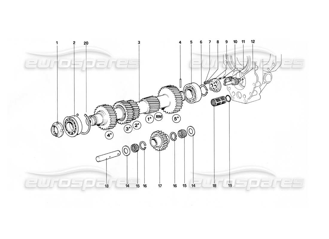 ferrari 412 (mechanical) main shaft and oil pump - 412 m. part diagram