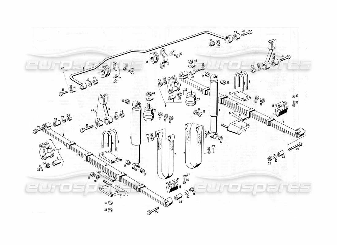 maserati indy 4.2 rear suspension part diagram