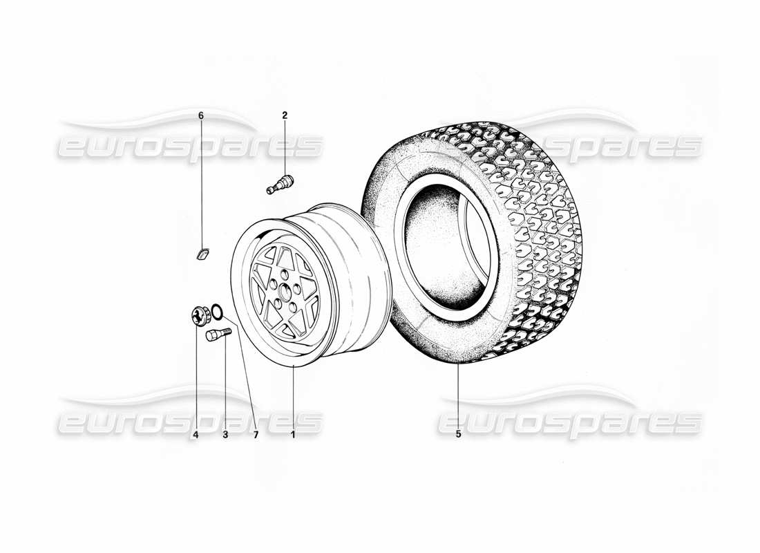 ferrari 412 (mechanical) wheels part diagram