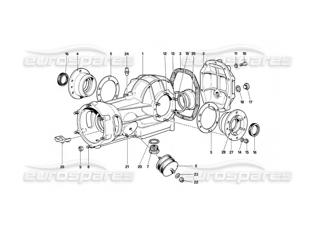 ferrari 412 (mechanical) differential housing part diagram