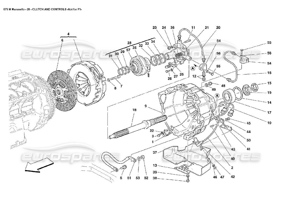 ferrari 575m maranello clutch and controls not for f1 part diagram