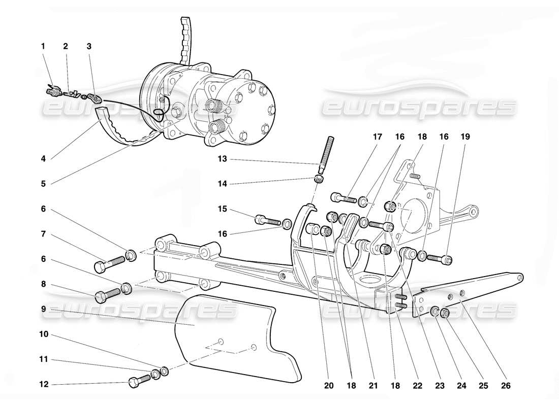 lamborghini diablo vt (1994) climate control part diagram